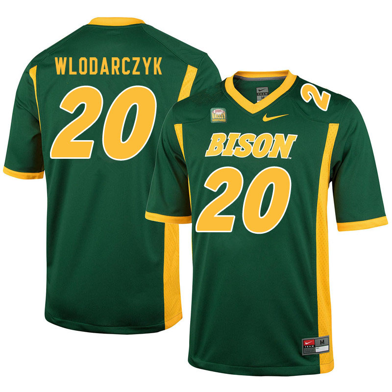 Men #20 Julian Wlodarczyk North Dakota State Bison College Football Jerseys Sale-Green